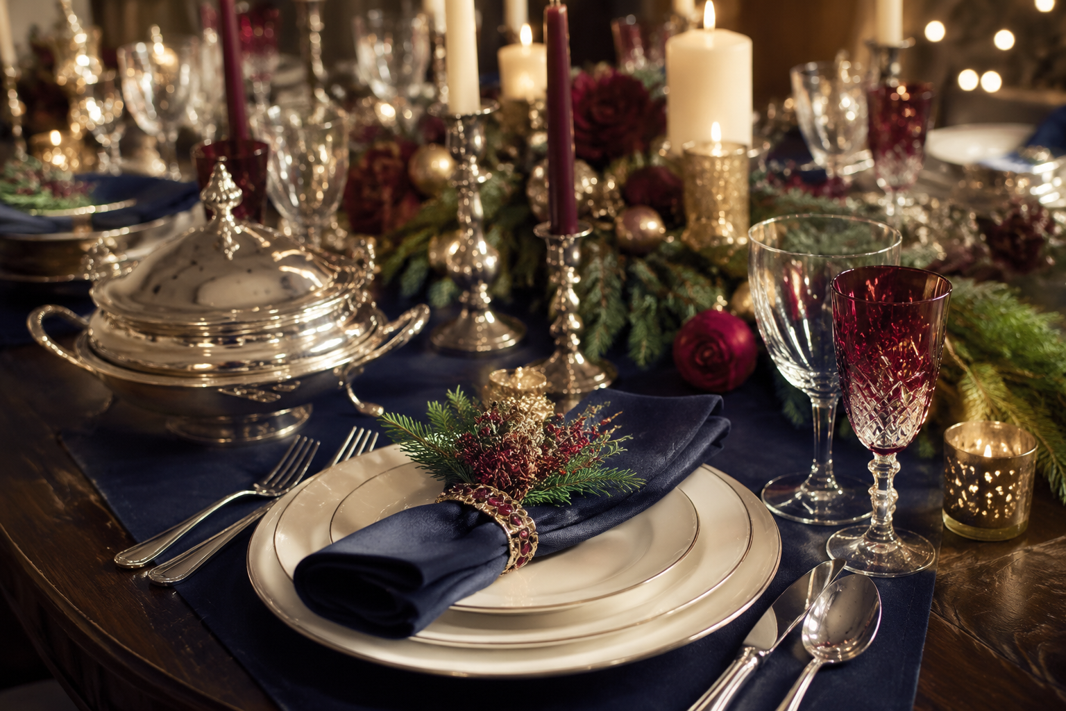 Holiday Table table setting