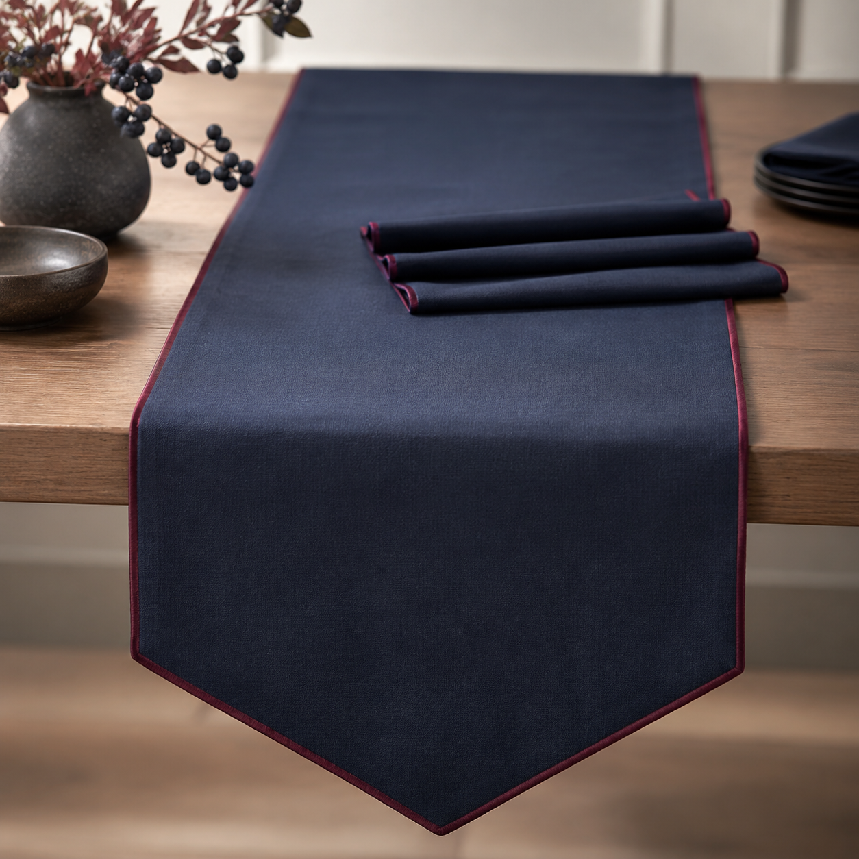 Navy Table Runner